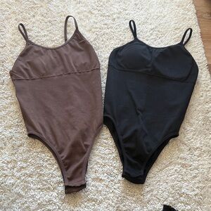 Brown and Black One Piece